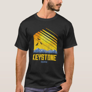 T-shirt Keystone Colorado Mountains Randonnée Camping Vint