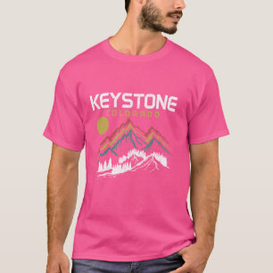 T-shirt Keystone Colorado Ski Snowboard Hiver Vintage Mou
