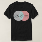 T-shirt Keytar Platypus Venn Diagram Gray Blue Pink (Design devant)