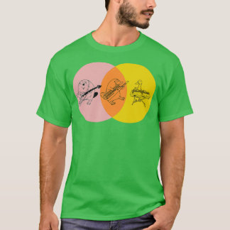 T-shirt Keytar Platypus Venn Diagram Purple Orange Yellow
