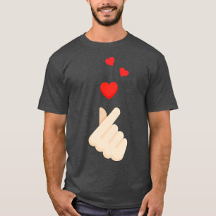 T-shirt KFinger Hearts Corée du Sud Music Love