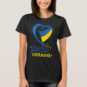 T-shirt Kharkiv Ukraine Drapeau National Cimier Emblem Coe
