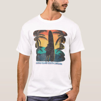 T-shirt Kiawah Island South Carolina Sc Palm Tree Surfbott