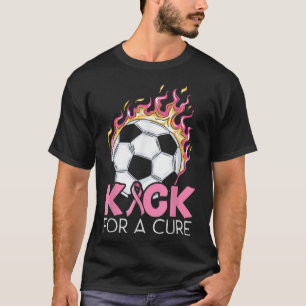 T-shirt Kick For A Cure Soccer Player Respirateur Cancer d