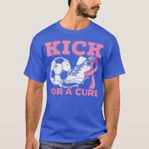 T-shirt Kick For A Cure Soccer Player Respirateur Cancer d