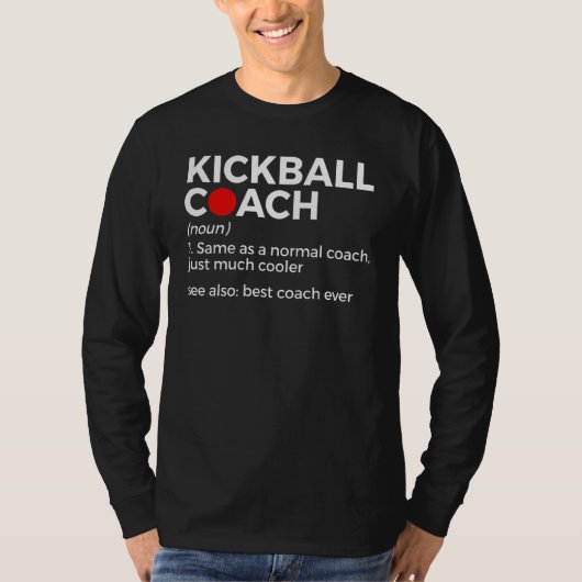 T-shirt Kickball Coach Définition Meilleur Coach Ever Kick (Devant)