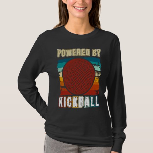 T-shirt Kickball Player Retro Powered By Kickball Kickball (Devant)