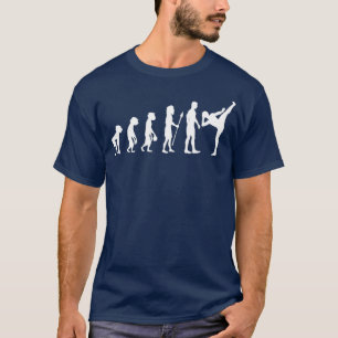 T-shirt Kickboxing drôle évolution rétro de la nouveauté h