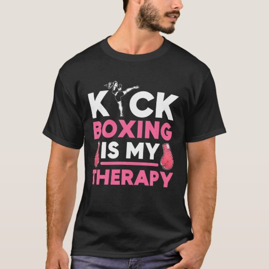 T-shirt Kickboxing est ma thérapie (Devant)