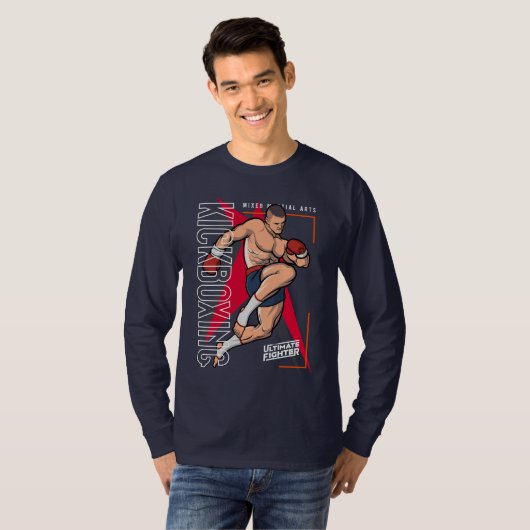 T-shirt Kickboxing | Hommes Manches Longues (Devant entier)