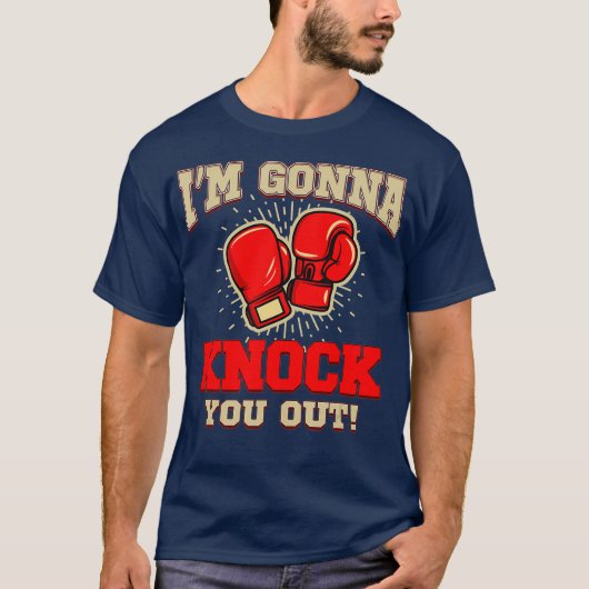T-shirt Kickboxing Je Vais Vous Frapper Kickbox Cadeau (Devant)