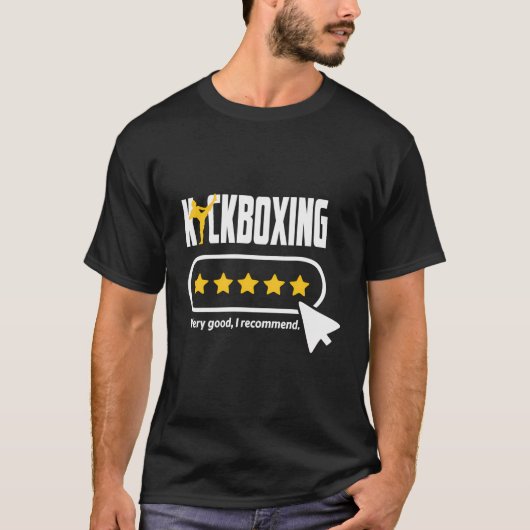 T-shirt Kickboxing Lovers Five Stars Review Recommandé (Devant)