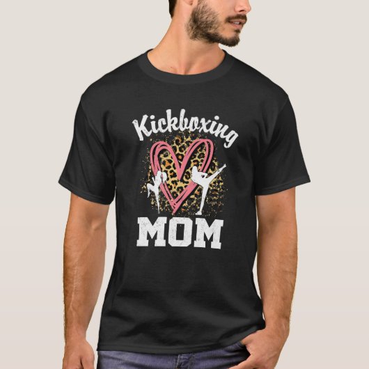 T-shirt Kickboxing Maman Leopard Heart Premium (Devant)