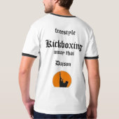 T-shirt kickboxing, translatelum (Dos)