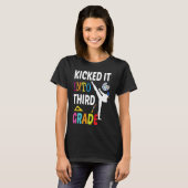 T-shirt Kicked into 3rd Grade Karate Back To School (Devant entier)