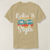 T-shirt Kickin' It 5th Grade Style Back To School Elementa (Design devant)