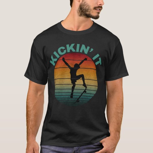 T-shirt Kickin' It Patinage Vintage (Devant)