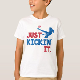 T-shirt Kickin It Soccer Rouge & Bleu - GraphicLoveShop