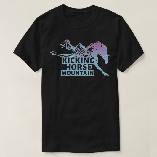 T-shirt Kicking Horse Ski Resort and Mountain (Design devant)