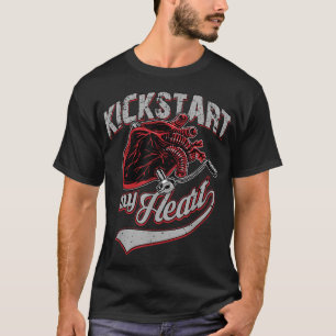 T-shirt Kickstart My Heart MX Motocross Dirt Bike Rider Mo