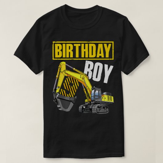 T-shirt Kid Birthday Boy 9th Vehicle 9 Years Old Construct (Design devant)