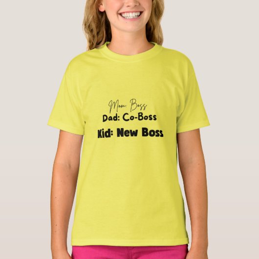 T-shirt Kid: New Boss (Devant)