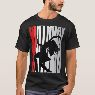 T-shirt Kid Red Dance Retro Anniversaire Théâtre Danseuse