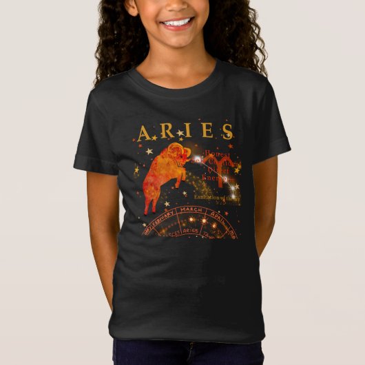 T-shirt Kid Retro Aries Zodiac Traits (Devant)
