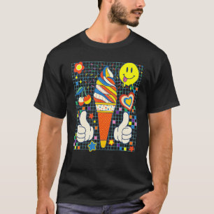T-shirt Kidcore esthétique Crème de glace Patches de tissu