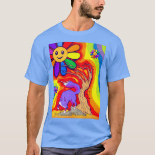 T-shirt Kidcore esthétique Fo Et Fleurs Souriantes 80s 90s