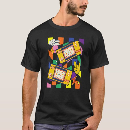 T-shirt Kidcore Jeu esthétique Console Patches Fabric Alt (Devant)