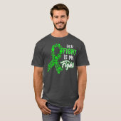 T-shirt Kidney Disease Awareness Her Fight Green Ribbon (Devant entier)
