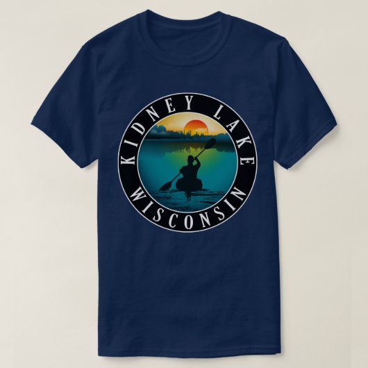 T-shirt Kidney Lake Wisconsin Kayak (Design devant)