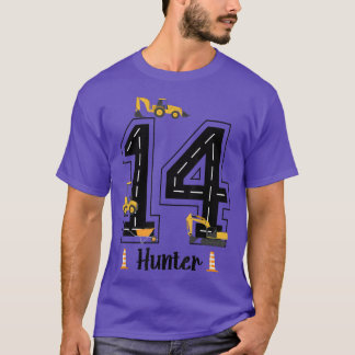 T-shirt Kids 14e Birthday Crane Excavator Truck 14 Year O