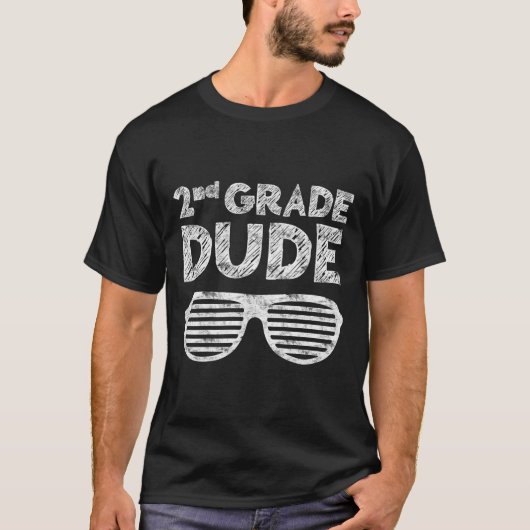 T-shirt Kids 2nd Grade Dude Second Grade Byck To School  (Devant)