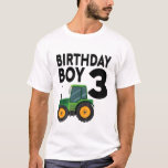 T-shirt Kids 3Nd Birthday Farm Tractor Three 3 Year Old Pa<br><div class="desc">Kids 3nd Birthday Farm Tractor Three 3 Year Old Party family</div>