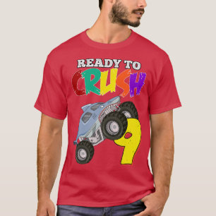 T-shirt Kids 7th Birthday Boys Monster Truck 7 Year Old Ra