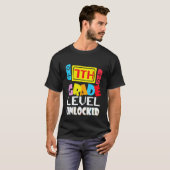 T-shirt Kids 7th Grade Level Unlocked Video Gamer Back To  (Devant entier)