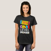 T-shirt Kids 7th Grade Level Unlocked Video Gamer Back To (Devant entier)