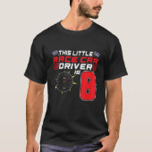T-shirt Kids 8 Year Old Race Car Birthday Party 8th Racing (Devant)
