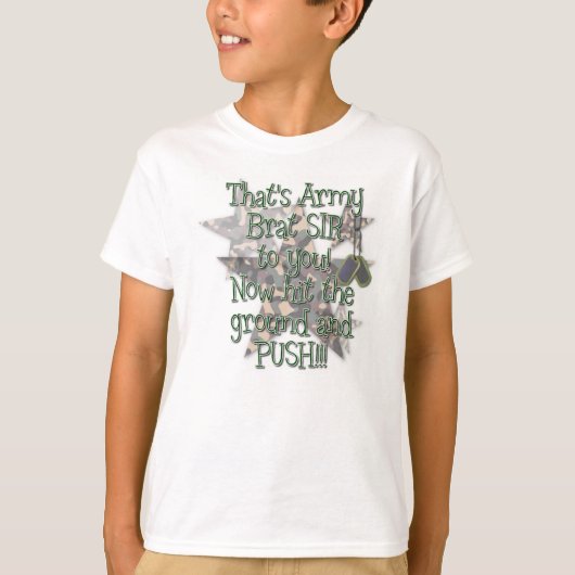T-shirt Kids American Apparel Tee - Army Brat Sir (Devant)