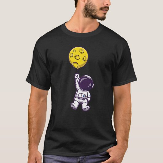 T-shirt Kids Astronaut Cosmonaut Planet Balloons (Devant)