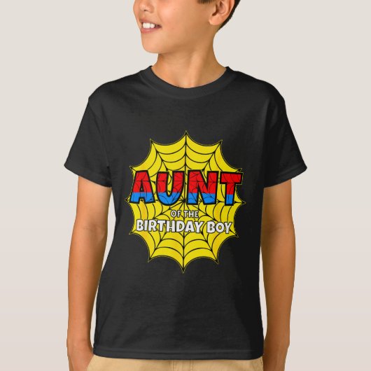 T-shirt Kids Aunt Of The Birthday Boy Sder Theme Party Mat (Devant)