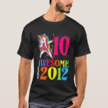 T-shirt Kids Awesome 2012 Unicorn Dabbing 10th Birthday Un<br><div class="desc">Kids Awesome 2012 Unicorn Dabbing 10th Birthday Unicorn Party.</div>