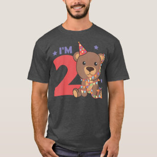 T-shirt Kids Bear For The Second Birthday Children A Birth