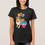 T-shirt Kids Birthday Dog<br><div class="desc">Kids Birthday Dog Pet Animal Dog Owner Cute Corgi.</div>