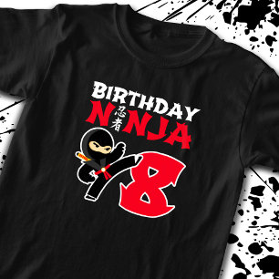 T-shirt Kids Birthday Ninja - 8 Year Old Party Theme