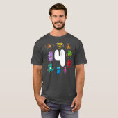 T-shirt Kids Birthday Robot Age four 4th Birthday (Devant entier)