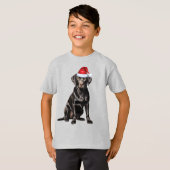 T-shirt Kids Black Labrador Dog Lover Funny Christmas (Devant entier)