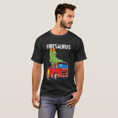 T-shirt Kids Boys Dino Fire Truck (Devant entier)